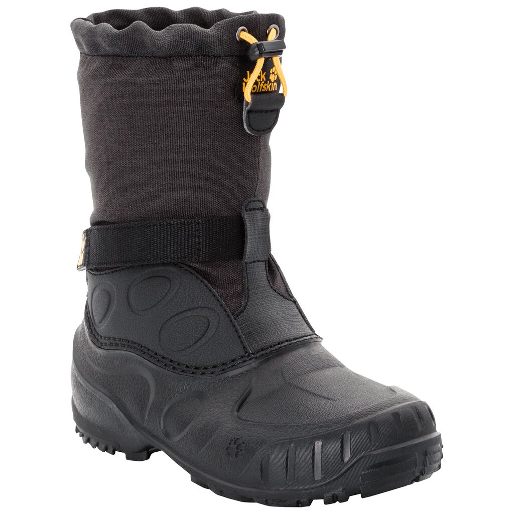 Jack Wolfskin ICELAND HIGH Chaussures Enfant Noir/Jaune - DAGPCTS-20